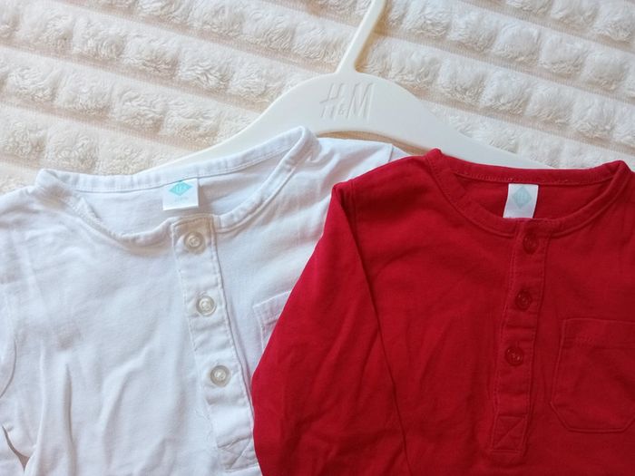 Lot 2 Tshirt ML 9/12mois 🤍🖤 - photo numéro 3