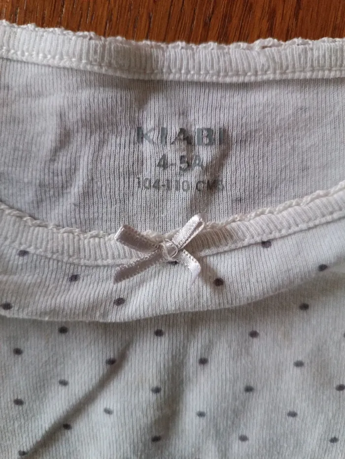 T-shirt pois gris Kiabi 4A - photo numéro 3