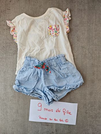 Ensemble short et t-shirt manches courtes