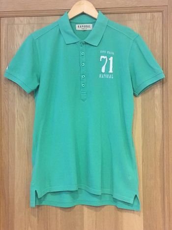 Polo manches courtes homme Kaporal vert crème