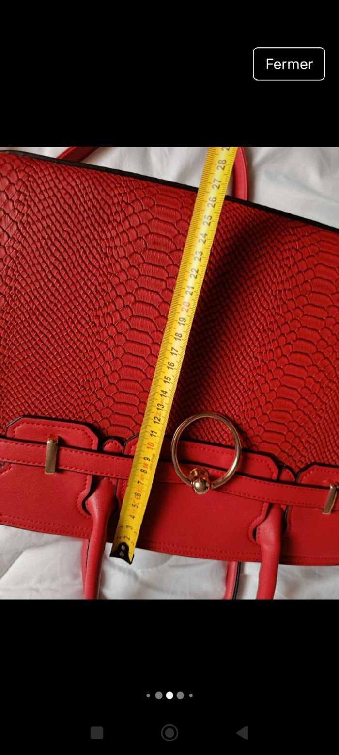 Sac à main bandoulière rouge - photo numéro 6
