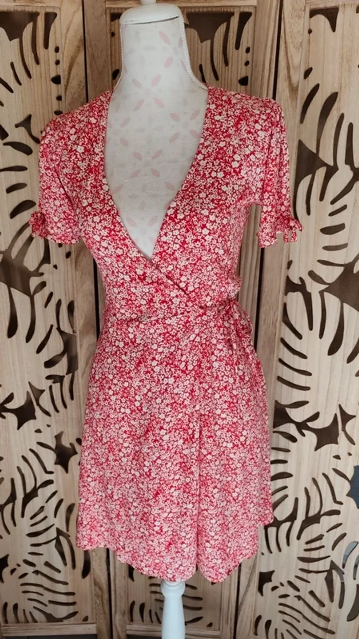 Robe imprimé fleurie portefeuille - photo numéro 2