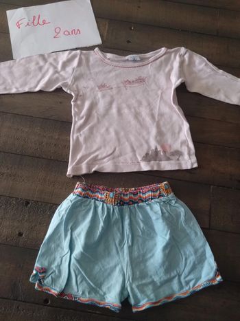 Ensemble pour pyjama ou tenu été bébé fille 2 ans