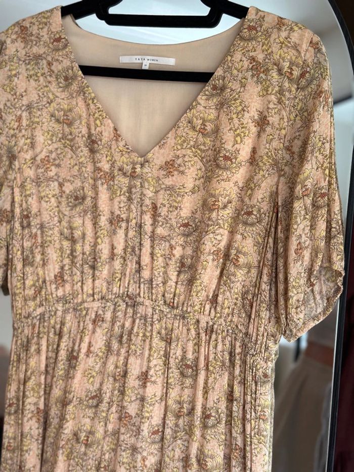 Robe midi imprimé fleuri Yaya taille 36 coupe fluide - photo numéro 3