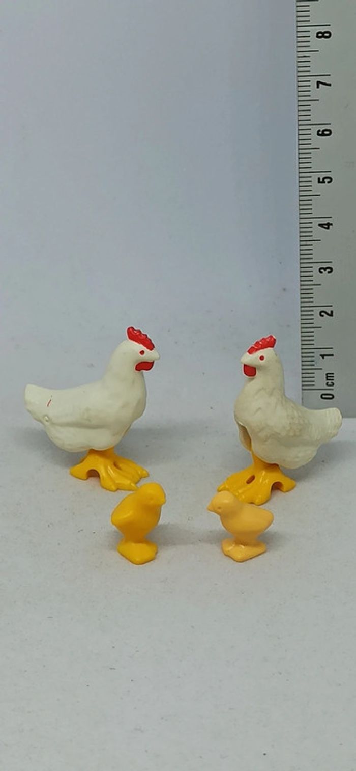 Poules blanches et poussins playmobil