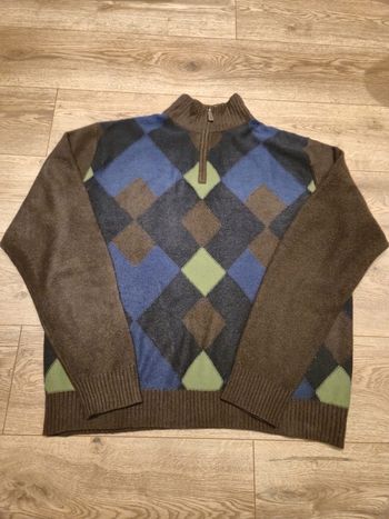 Pull homme motif  losange 