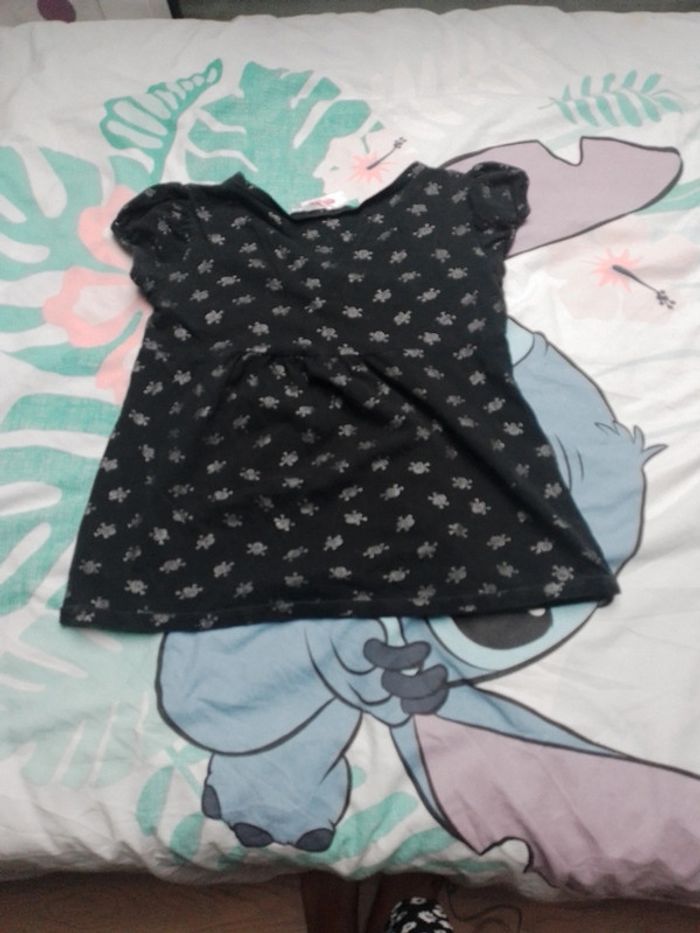 Tee-shirt noir et gris 12ans - photo numéro 2