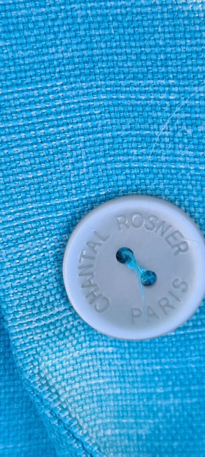 Tailleur bleu Chantal Rosner Paris T 4 - photo numéro 14