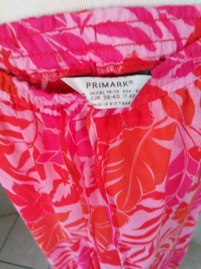 Pantalon été léger rose et orangé. Plage décontracté. T. XL - photo numéro 6