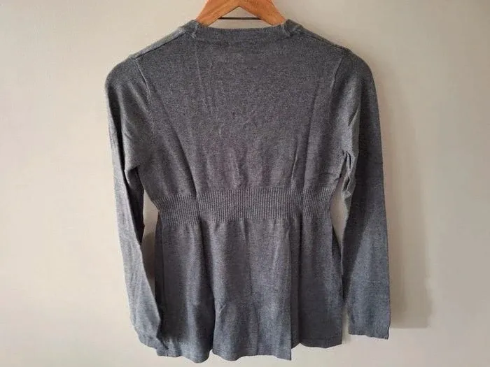 Pull blouse grossesse gris La halle S - photo numéro 3