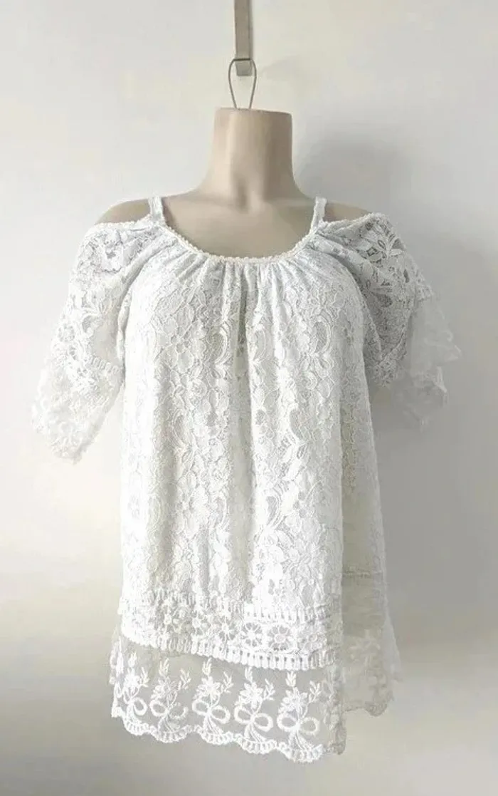 Blouse d'été en dentelle - Made in Italy - taille 38