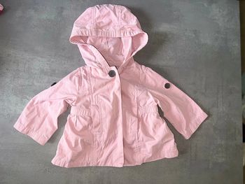 Ensemble 6-9 mois 6 9 parka veste trench  rose 2 en 1 printemps automne à capuche fille Zara manteau
