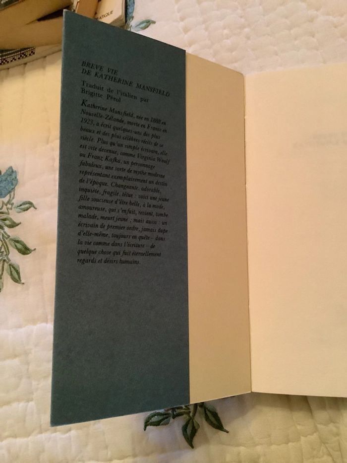 Brève vie de Katherine Mansfield, biographie par Pietro Citati - photo numéro 3