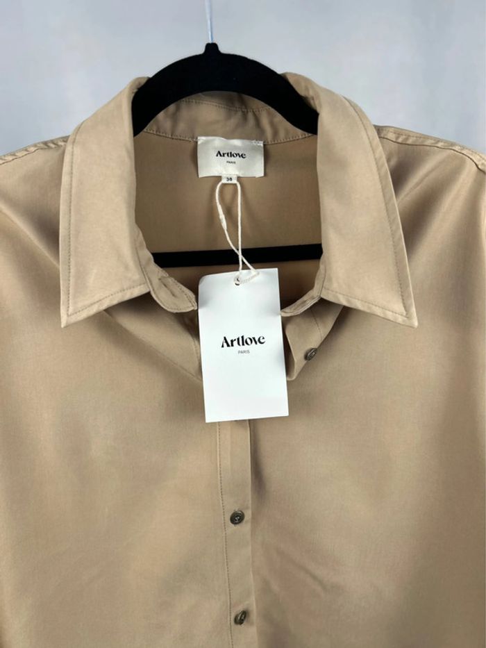 Chemise Camel Oversize Artlove 38 neuve - photo numéro 2