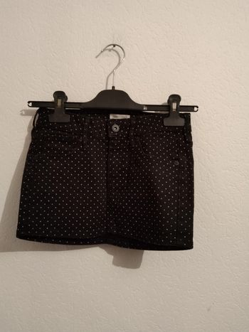 jupe jean noire imprimé pois H&M