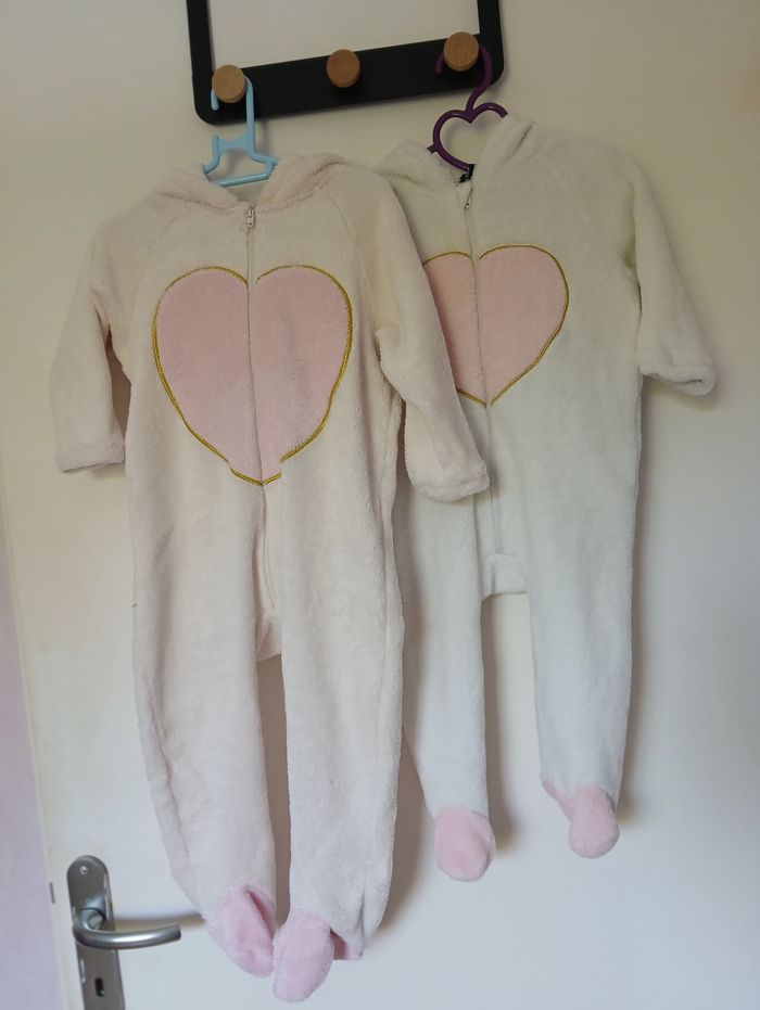 Combinaisons pyjama licorne avec capuche fille rose clair