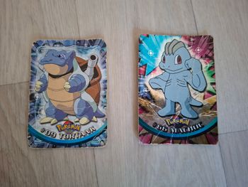 Cartes Pokémon Topps Tortank et Machoc (lot)