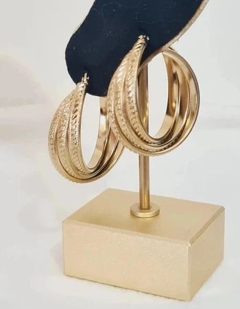 Boucles d'oreilles créoles dorées