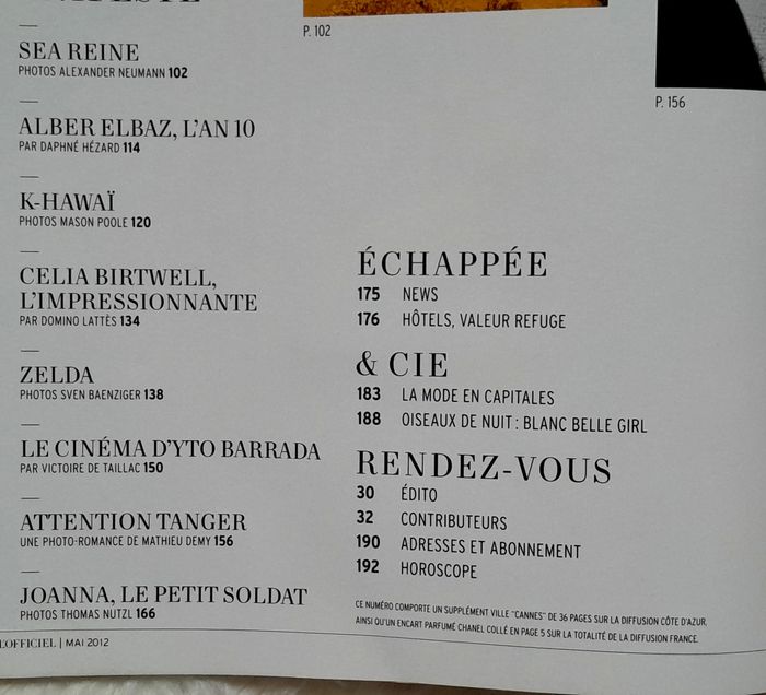 Magazine L'officiel n°965 mai 2012 - photo numéro 6