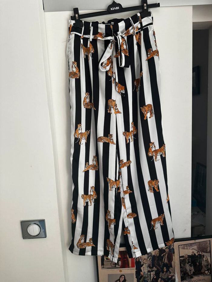🐅 Pantalon fluide Millenium– Motif tigre chic (Neuf)