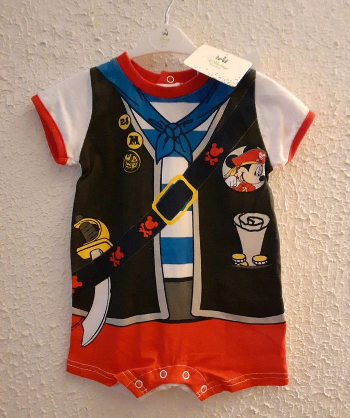 Barboteuse Disney Mickey pirate 3 mois
