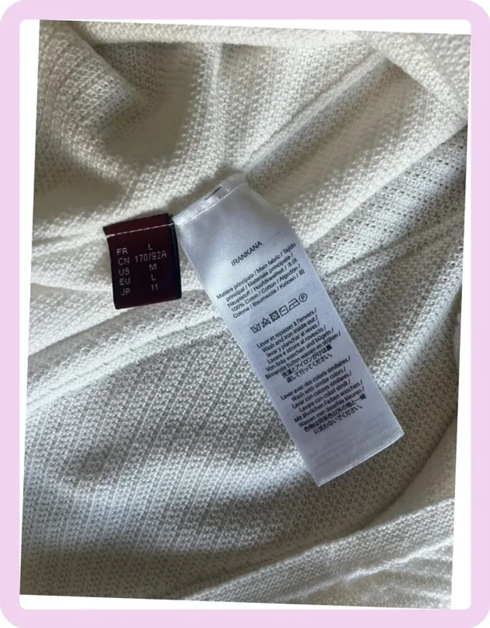 T-shirt blanc épais Comptoir des Cotonniers – Taille L – 100 % Coton - photo numéro 4