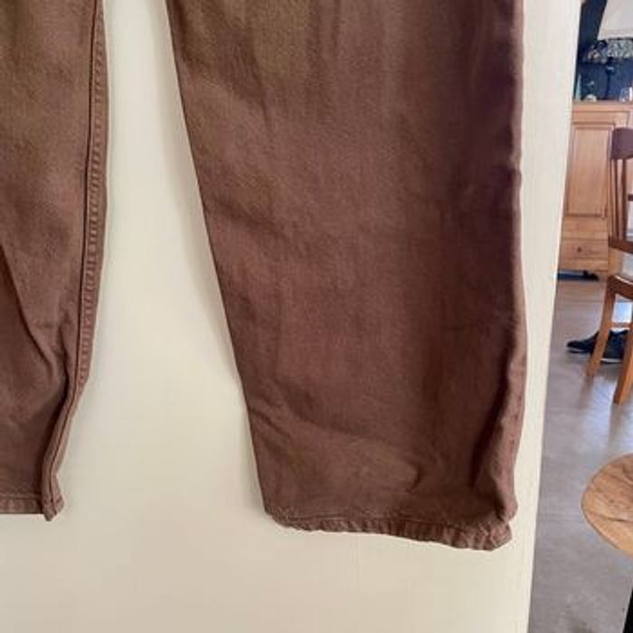 Pantalon large marron en velours côtelé 100% coton taille 42 Stradivarius V074 - photo numéro 7
