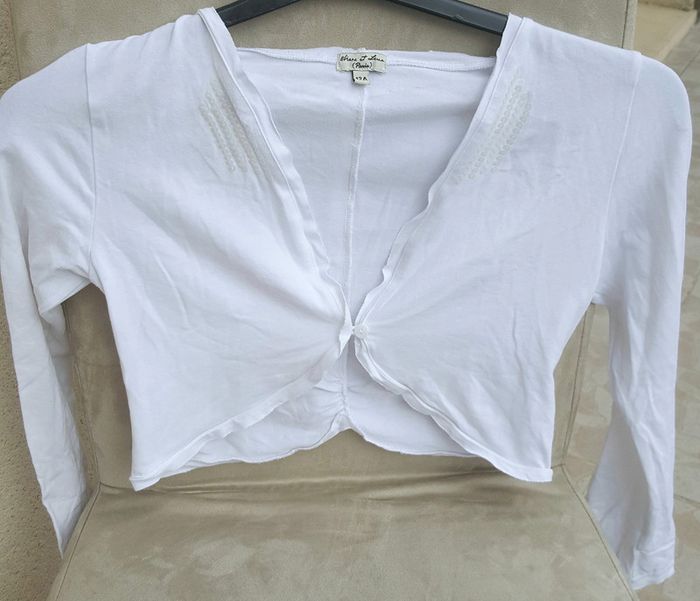 Gilet léger blanc Eliane et Léna 12 ans