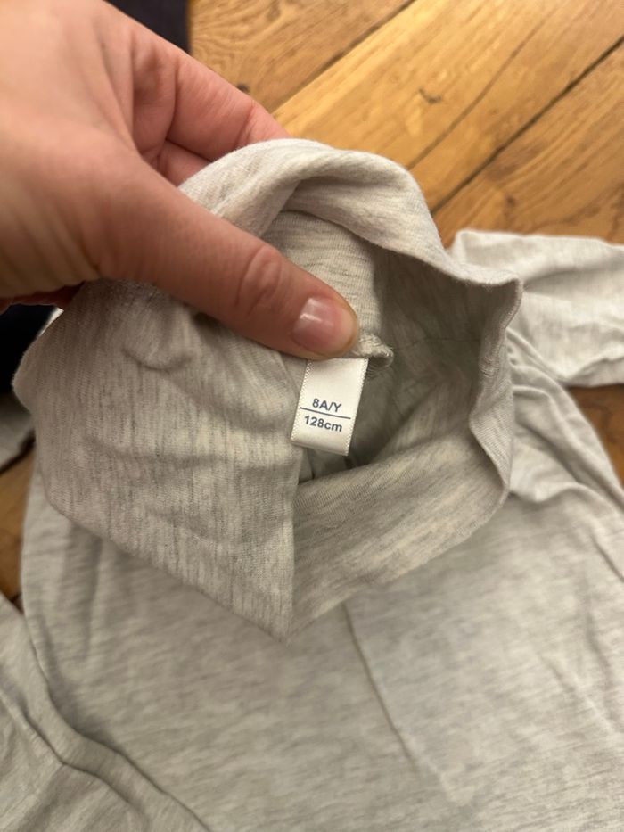 Lot 2 t-shirt col roulé Okaidi 8 ans - photo numéro 6