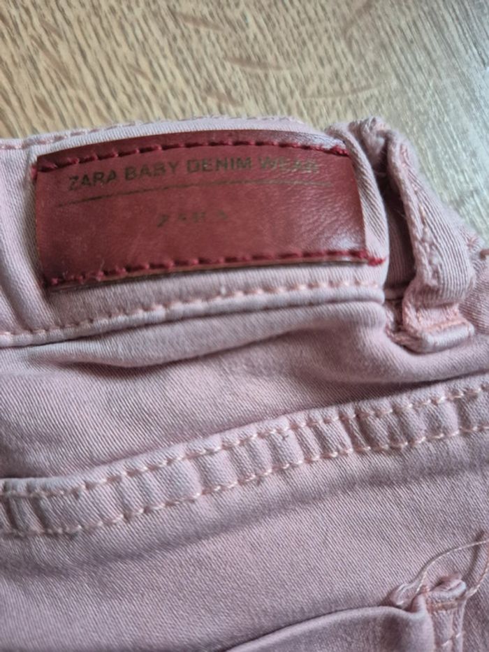 Ensemble Jean pantalon rose zara baby 12/18 mois et Tee-shirt manche courte sequins - photo numéro 8