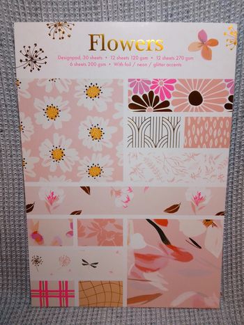 Bloc de papier création design "Flowers"/ Scrapbooking