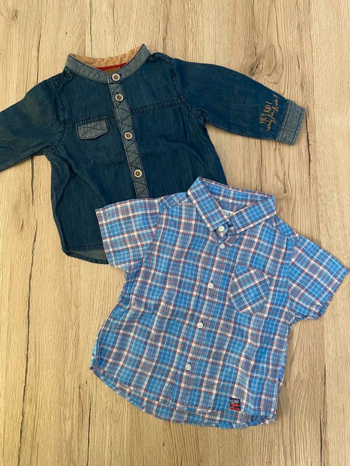 Lot 2 chemises 6 mois