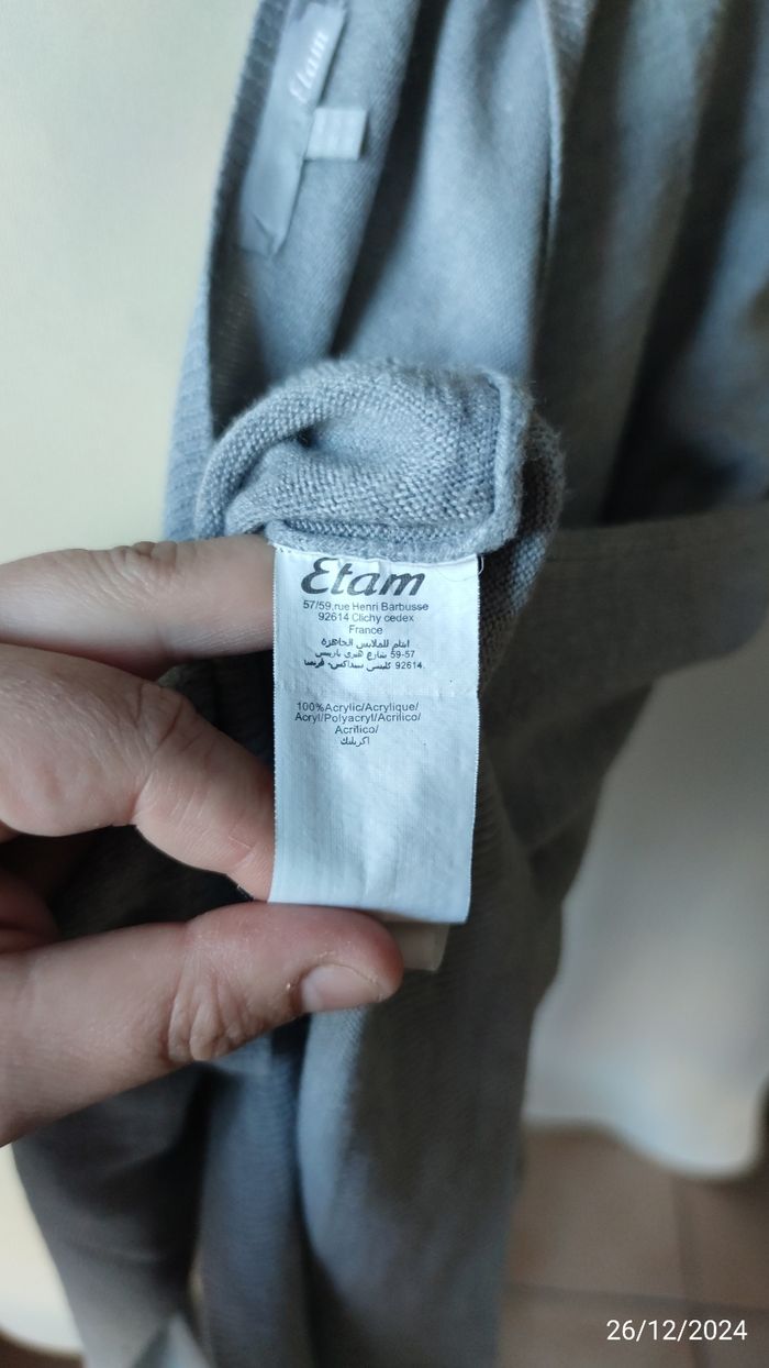 Pull gris  ETAM 40 - photo numéro 8