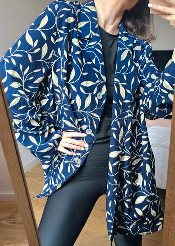 Veste fluide vintage marine legere