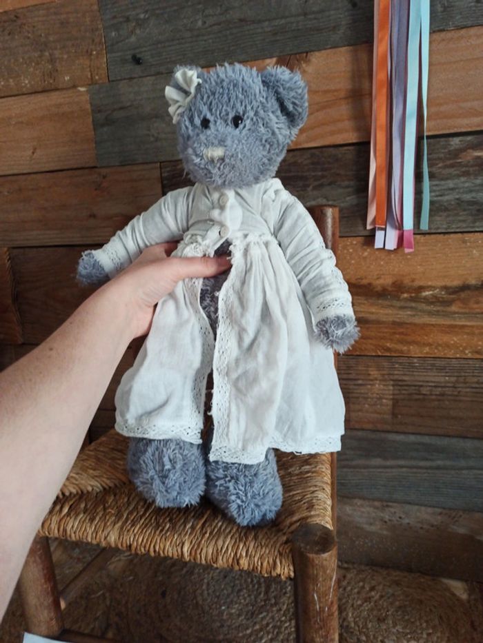 Peluche ours mauve J Line tbe - photo numéro 4