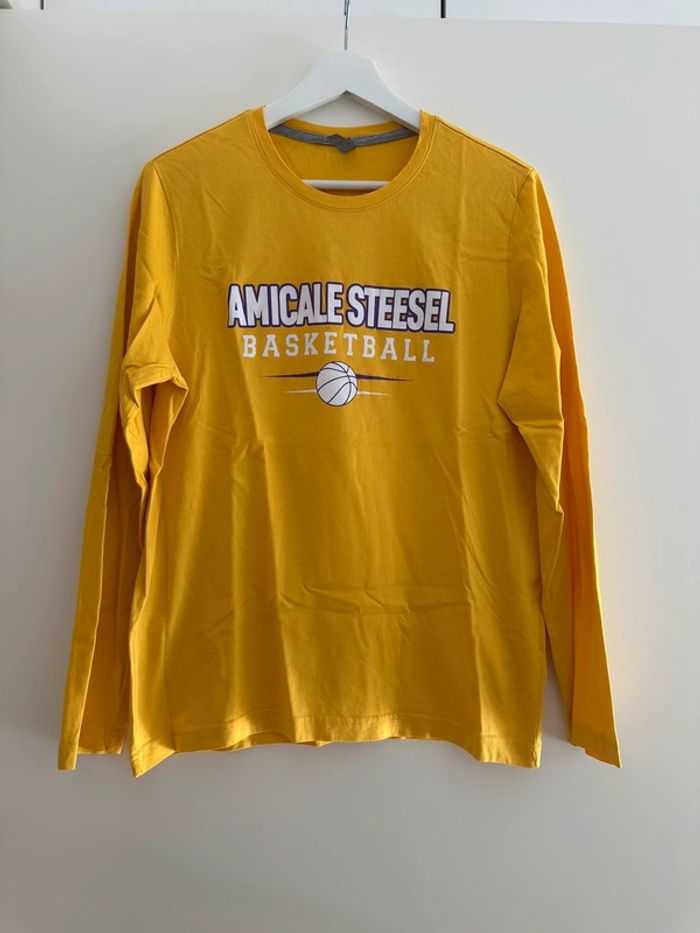 Longue manche jaune basketball taille M