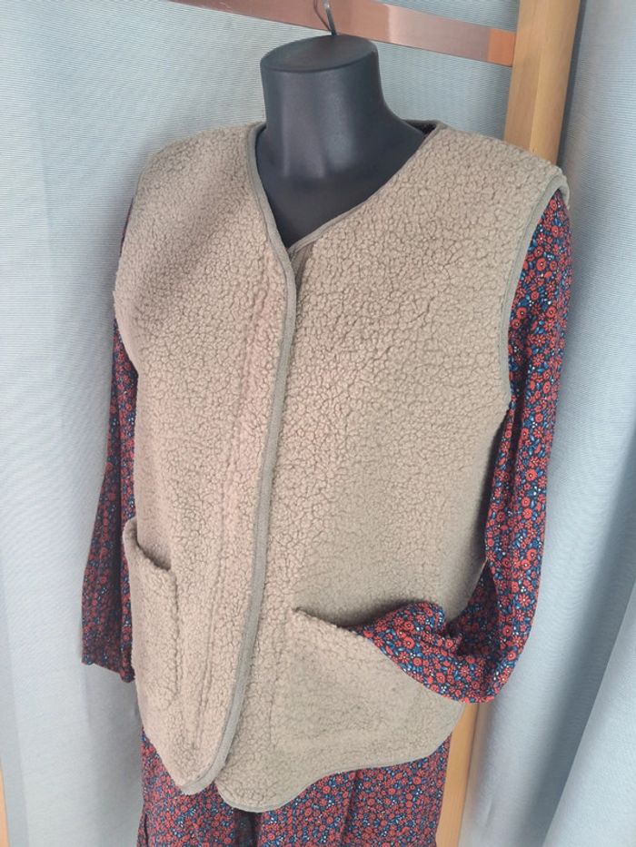 Adoré Paris gilet zip sans manches mouton synthétique 38/40