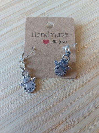 Boucle d oreille fait main ange