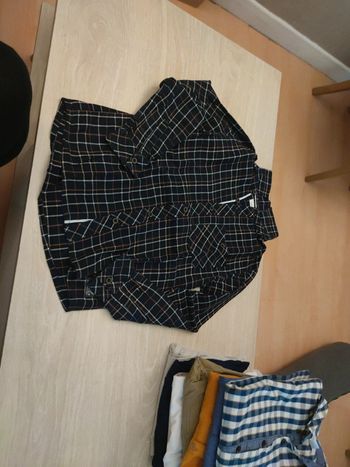 Chemise a carreaux name it marine 9/10 ans