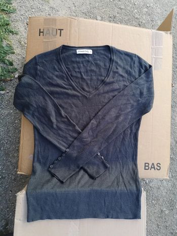 Pull boutons manches