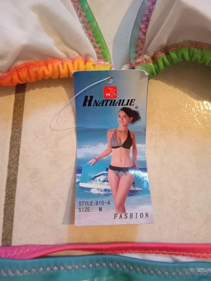 Maillot de bain 2 pièce H nathalie multicolore taille M - photo numéro 5