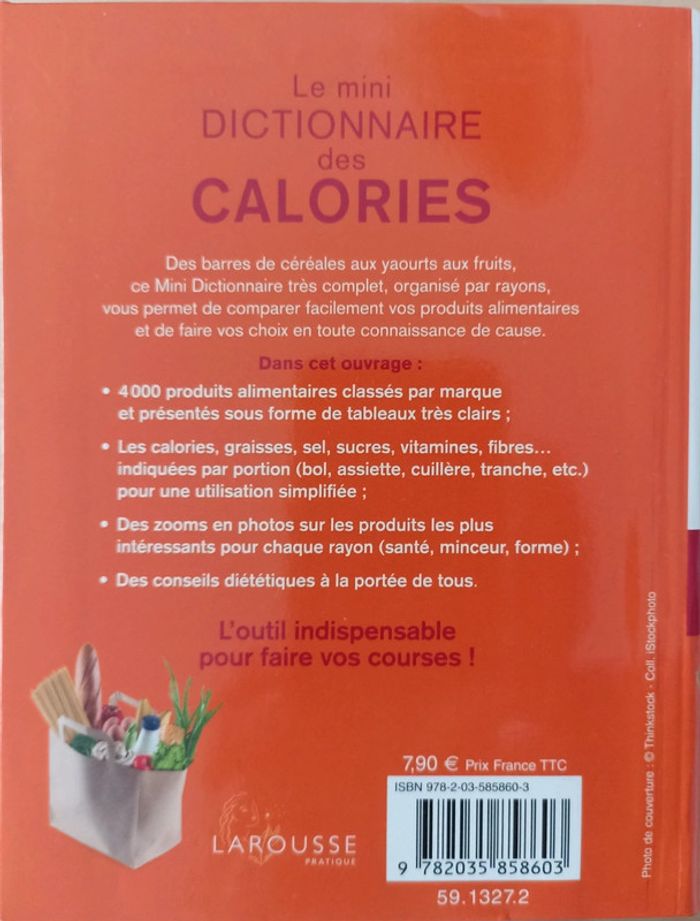 Livre : dictionnaire des calories - photo numéro 2