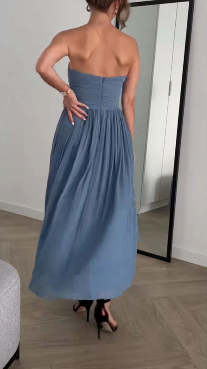 Belle robe été  bustier en mousseline Zara taille XL - photo numéro 4