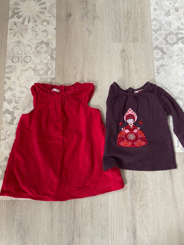 Robe et t-shirt 12 mois