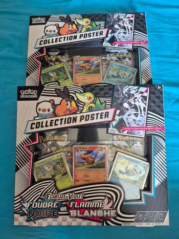 Coffret Pokémon 10.5 foudre noire flamme blanche avec poster x2 coffrets