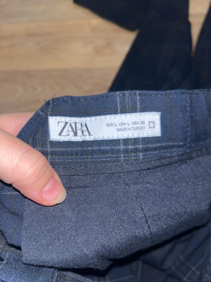 Pantalon costume à carreaux Zara - photo numéro 3