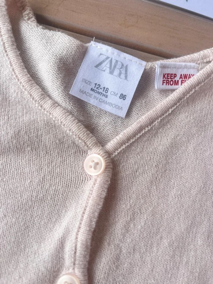 Gilet crème 12-18 mois Zara - photo numéro 2