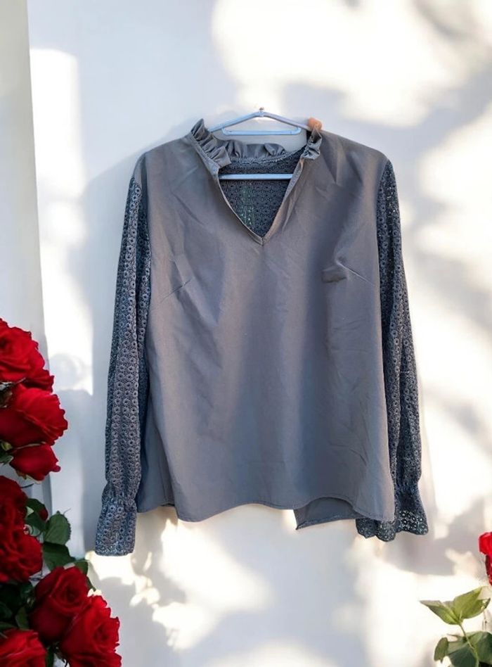 🌹Blouse noire manche longue ,femme taille M🌹
