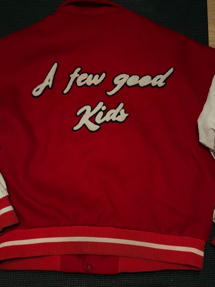 Veste Jacket Bombers Homme Few À Good Kids Blanc Rouge  Taille M - photo numéro 7