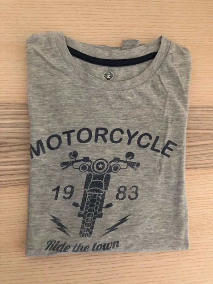 T-shirt gris coton - photo numéro 4